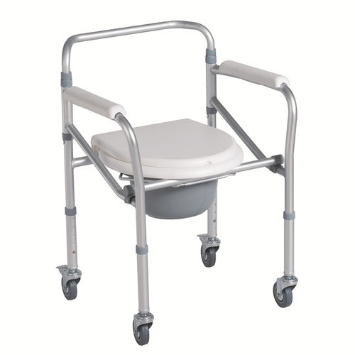 Silla con orinal con reposabrazos - BES-BS036 - Besco Medical - con cubo / con ruedas / de altura variable
