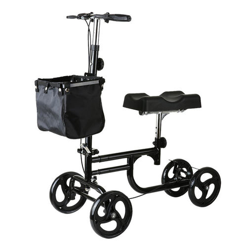 Andador con ruedas con 4 ruedas - BES-WA37 - Besco Medical - marco de acero / con asiento / con canasta