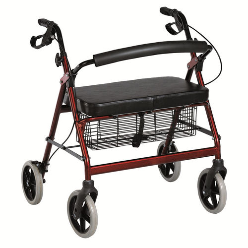 Andador con ruedas con 4 ruedas - BES-WA33 - Besco Medical - bariátrico / con asiento / con canasta
