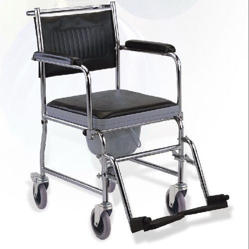 Silla con orinal con reposabrazos - BES-BS053 - Besco Medical - con cubo / con ruedas / con reposapiés