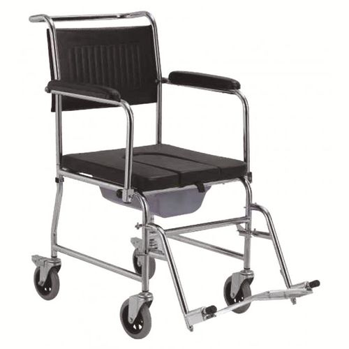 Silla con orinal con reposabrazos - BES-BS056 - Besco Medical - con cubo / con ruedas / con apertura higiénica