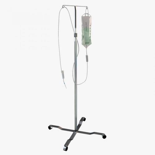 Portasueros con ruedas - BES-PM002 - Besco Medical - 2 ganchos / telescópico / de acero inoxidable