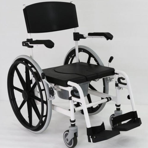 Silla con orinal con reposabrazos - BES-BS040d - Besco Medical - con ruedas / con reposapiés
