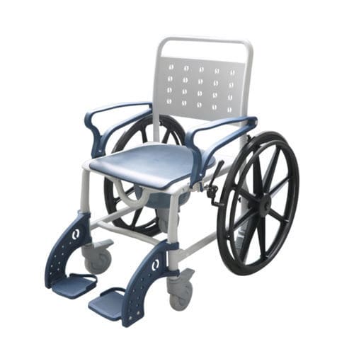 Silla con orinal con reposabrazos - BES-BS039a - Besco Medical - con ruedas / con reposapiés / plegable