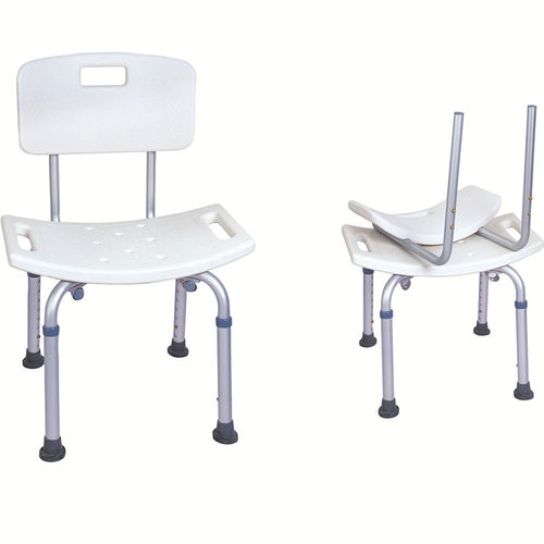 Silla de ducha con respaldo - BES-BS020 - Besco Medical - de altura variable