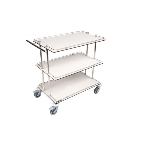 Carro médico - 310611 - TIMO - de acero inoxidable / 3 estantes / móvil