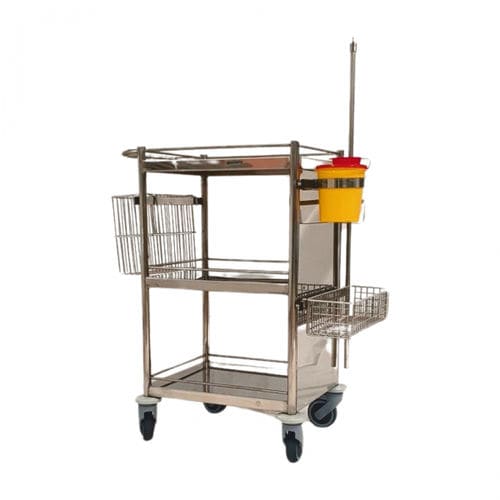 Carro médico - 310613 - TIMO - multifunción / de acero inoxidable / con papelera