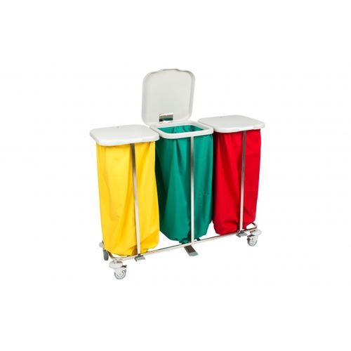 Carro para bolsas para ropa sucia - 300300 - TIMO - de hospital / de transporte / 3 bolsas