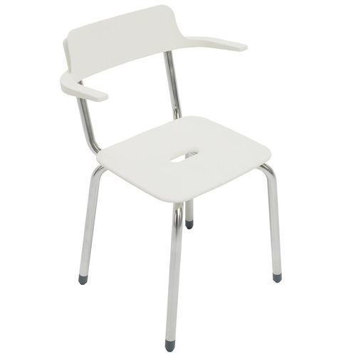 Silla de ducha con reposabrazos - G12JDS04 - Ponte Giulio - con respaldo / de altura variable