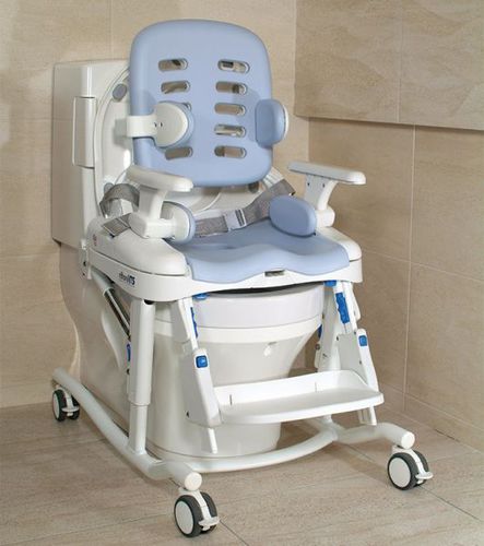 Elevador para inodoro con reposabrazos - Rifton - Total Hygiene - de altura regulable / volcador