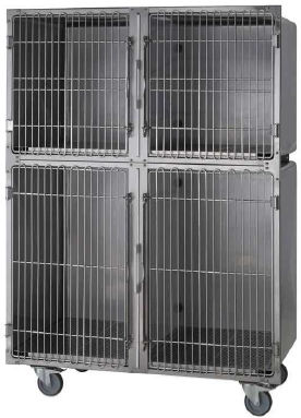 Jaula veterinaria 4 compartimentos - Foschi - de contención / para gatos / para perros