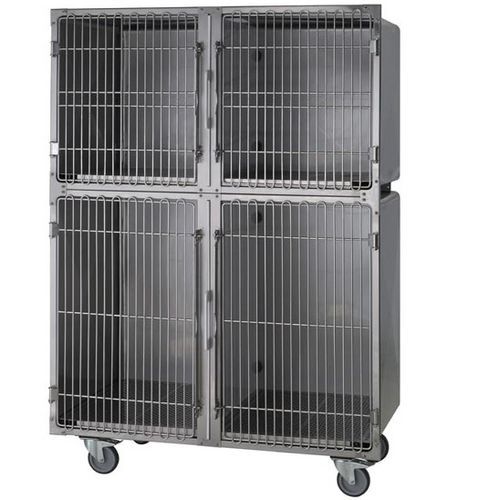 Jaula veterinaria modular - Foschi - con ruedas / de PVC / 4 módulos