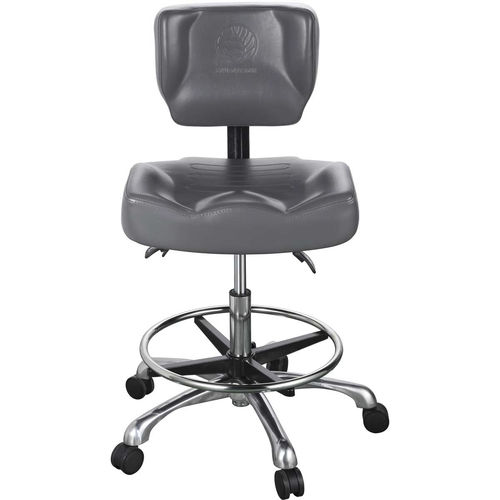 Taburete para consulta médica - EC-278S - ComfortSoul - neumático / con ruedas / con respaldo