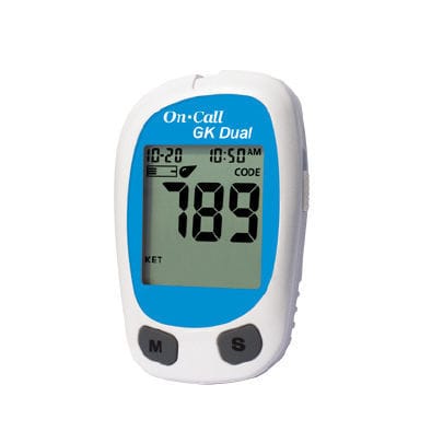 Glucómetro hematocrito - On Call® GK Dual - ACON DIABETES CARE - cetonemia / con disparador de lancetas