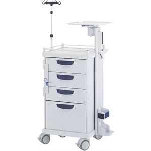 Carro de emergencia - DM3390 - LANCO LTDA. - para transporte / con estante para desfibrilador / con portacilindros de oxígeno