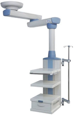 Brazo de distribución de techo - SU6040 - LANCO LTDA. - de anestesia / articulado / con estantes
