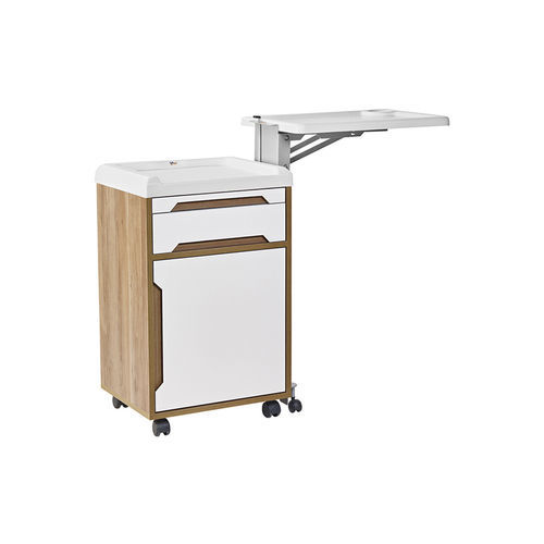Mesa de cabecera con ruedas - VLT-470 - Vallitech Móveis Hospitalares - modular / con bandeja de cama / con compartimentos