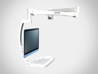 Brazo de soporte articulado - ALPHATRON MEDICAL GmbH - reclinable / para monitor / médico