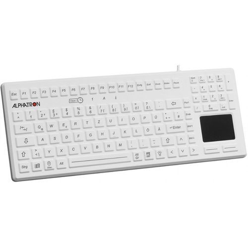 Teclado médico con alfombrilla táctil - K502 - ALPHATRON MEDICAL GmbH - de silicona / hermético