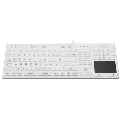 Teclado con alfombrilla táctil - HYSILK110BLT - MEGABYTE Systemhaus GmbH - de silicona / antibacterias / de higiene