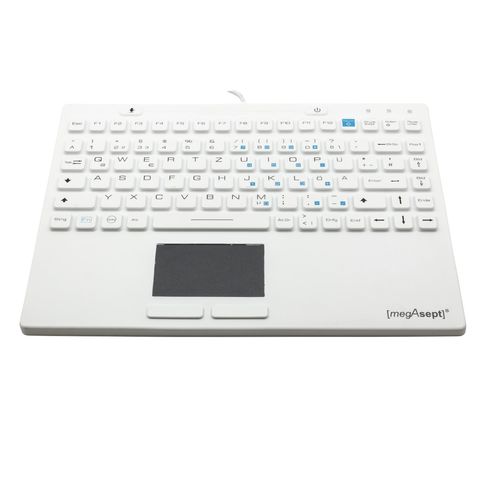 Teclado médico con alfombrilla táctil - HYSILK97 - MEGABYTE Systemhaus GmbH - con teclas digitales / de silicona / antibacterias