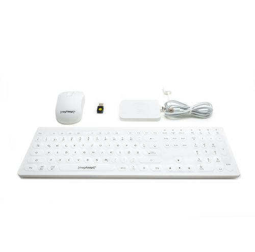Teclado médico con teclas digitales - HYSILK113 - MEGABYTE Systemhaus GmbH - de silicona / antibacterias / antimicrobiano