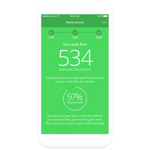 Aplicación para iOS de monitorización - BreatheSmart® - Cohero Health - de control / de registro / médica