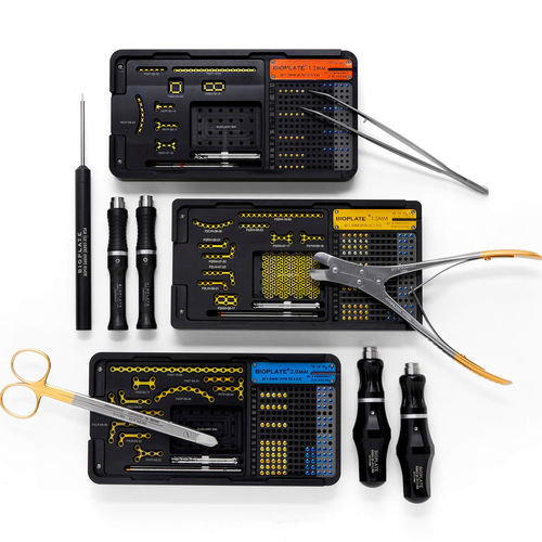 Kit de instrumentos para cirugía maxilofacial - MaxFax™ - Bioplate - personalizable