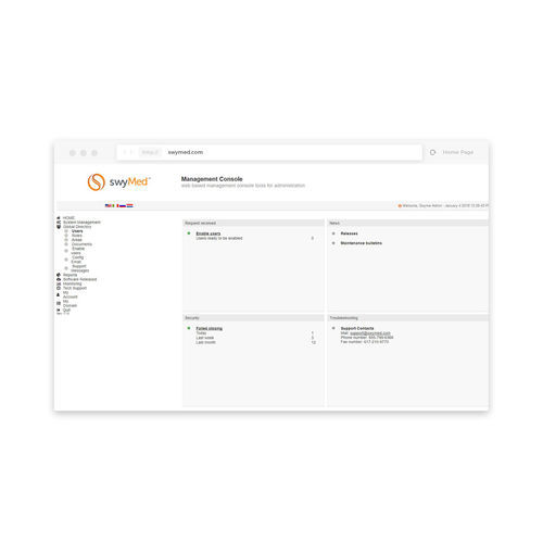 Software análisis de datos - SwyMed - de control / para transporte / médico