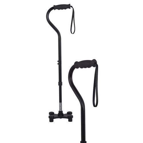 Bastón mango acodado - SmallQuad™ - Allmobility - con cuatro patas / de altura regulable / antideslizante
