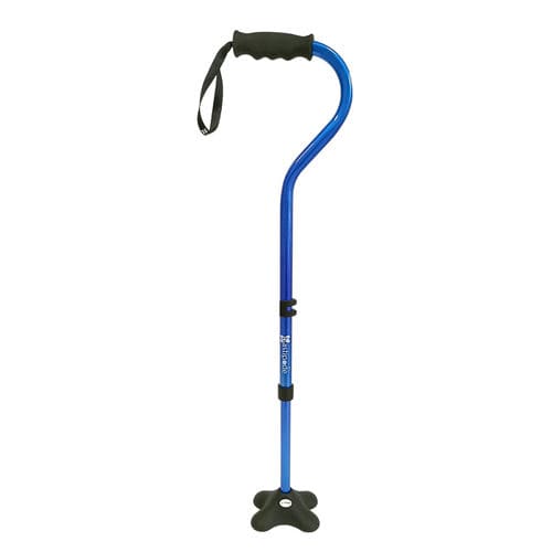 Bastón mango acodado - Bastipode™ - Allmobility - con cuatro patas / de altura regulable / antideslizante
