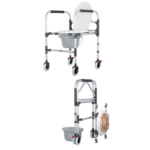 Silla con orinal con reposabrazos - FURBILITY - Allmobility - con ruedas / con cubo / para personas con movilidad reducida