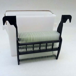 Soporte de laboratorio para portaobjetos de microscopio - Biocytech Corporation S/B - de tinción