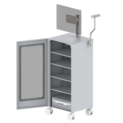Carro para endoscopia - TR900C-XX  - Coriton Instrument Co., Ltd. - médico / de aluminio / con estante