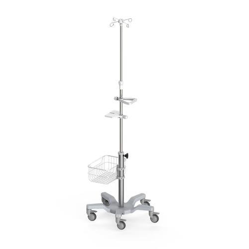 Carro para bombas de infusión - Coriton Instrument Co., Ltd. - médico / de aluminio / con canasta