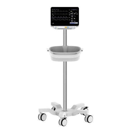 Carro médico - RS011C - Coriton Instrument Co., Ltd. - para monitor / de aluminio / de plástico