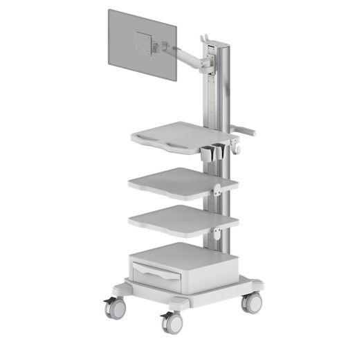 Carro informático para panel PC - KRT-P-3318 - Coriton Instrument Co., Ltd. - point of care / seguro / modular
