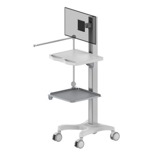 Carro informático point of care - TR700-200-ZG - Coriton Instrument Co., Ltd. - de altura variable / seguro / modular
