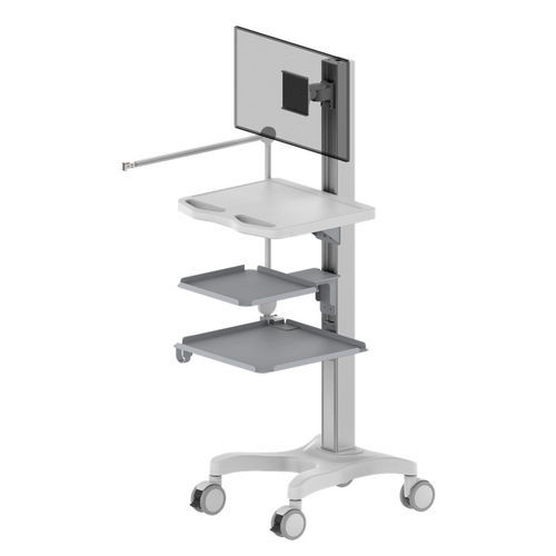 Carro informático para panel PC - TR700-200-XX - Coriton Instrument Co., Ltd. - de altura variable / seguro / modular