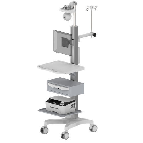 Carro informático point of care - TR700-200 - Coriton Instrument Co., Ltd. - con cajón / de altura variable / seguro
