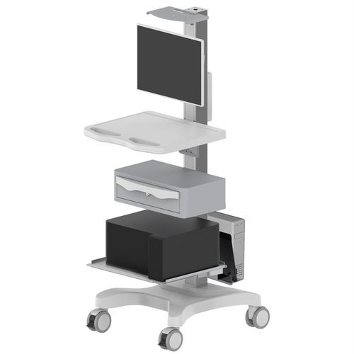 Carro informático para panel PC - KRT-P-2809 - Coriton Instrument Co., Ltd. - point of care / con cajón / de altura variable