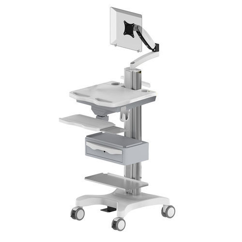 Carro informático point of care - TR800-100-XX - Coriton Instrument Co., Ltd. - con cajón / de altura variable / seguro