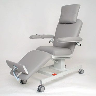 Sillón para tratamiento eléctrico - BasicLine  - JMS North America Corporation - de 3 secciones / con reposapiernas / con ruedas