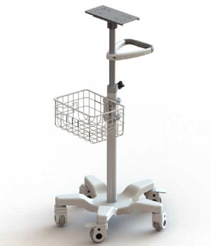 Carro para monitor - SW‑MT‑01 - Nanjing Shuangwei Biotechnology - médico / para transporte / con canasta