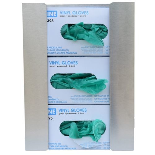 Soporte de guantes - 305302-1 - Omnimed - de pared / de acero inoxidable / de tipo caja de guantes
