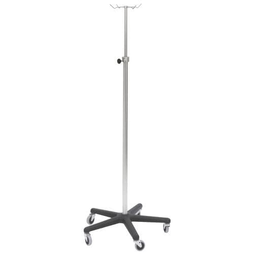 Portasueros con ruedas - 741300 - Omnimed - 4 ganchos / de acero inoxidable / de aluminio