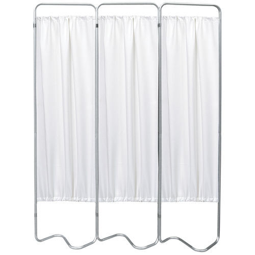 Biombo médico plegable - 153053 - Omnimed - 3 paneles / con cortina / de aluminio