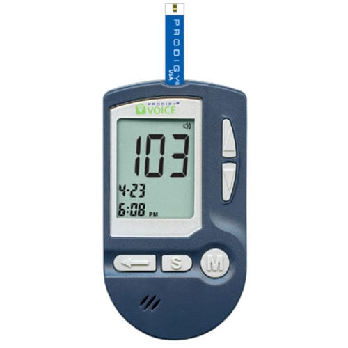 Glucómetro para hospitales - Prodigy Meter - sin código / con modo parlante