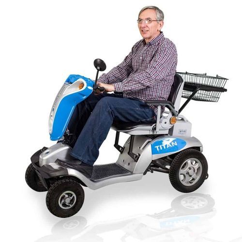 Scooter para movilidad reducida eléctrico - Titan divided  - Tzora Active Systems - con 4 ruedas / con cesto / plegable