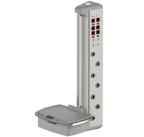Brazo de distribución de pared - MG-YOT-S - Megasan Medical Gas Systems - para cuidados intensivos / para quirófano / de brazo simple